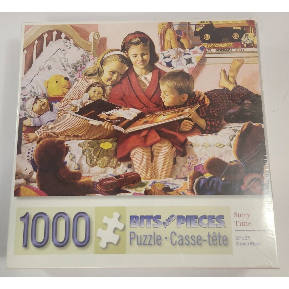 Bits & Pieces 1000 Piece Puzzle STORY TIME 20x27 Mom w/Children New Sealed